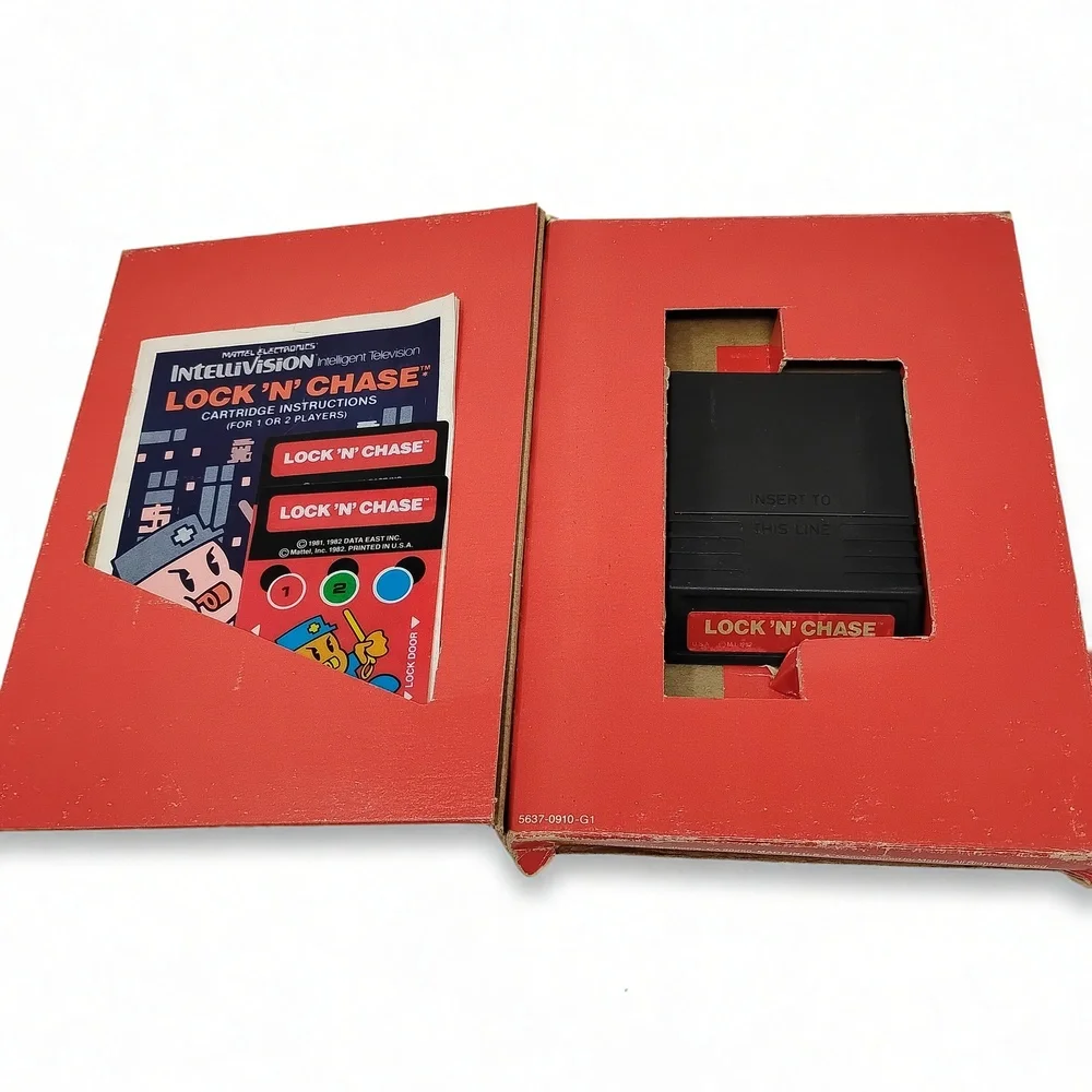 Mattel Intellivision Lock 'N' Chase 1982 Video Game System Complete In Box Set